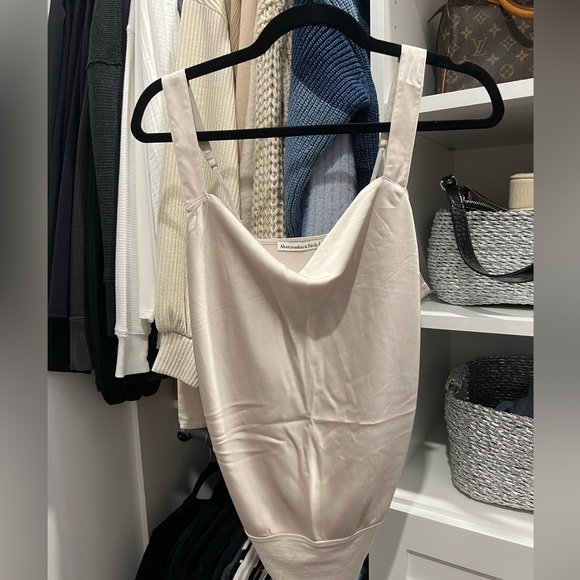Abercrombie wide strap satin cowl neck bodysuit - Picture 2 of 2